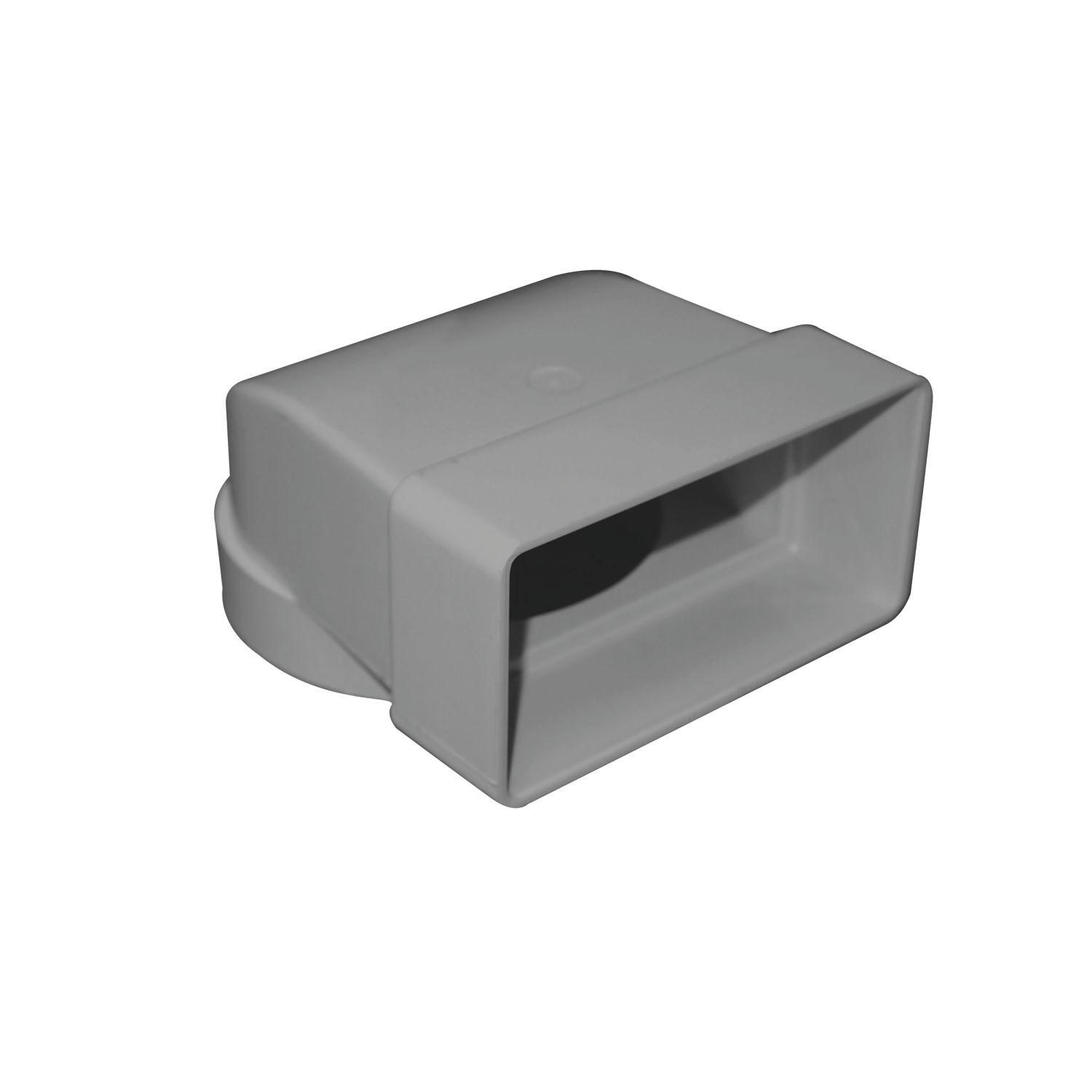 Manrose Round to Rectangular Flat Channel Appliance Connector Elbow 90° Bend Grey 204mm (50534)