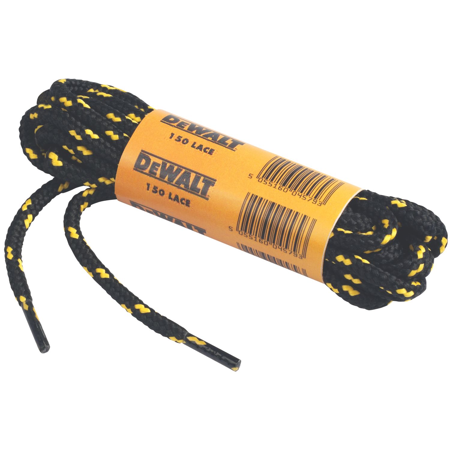 DEWALT Shoe Laces Black 150cm 1 Pair (5054V)