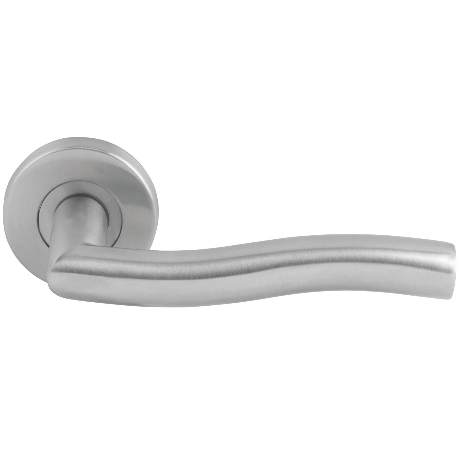 Smith & Locke Chesil Lever On Rose Door Handles Pair Brushed Stainless Steel (505FH)