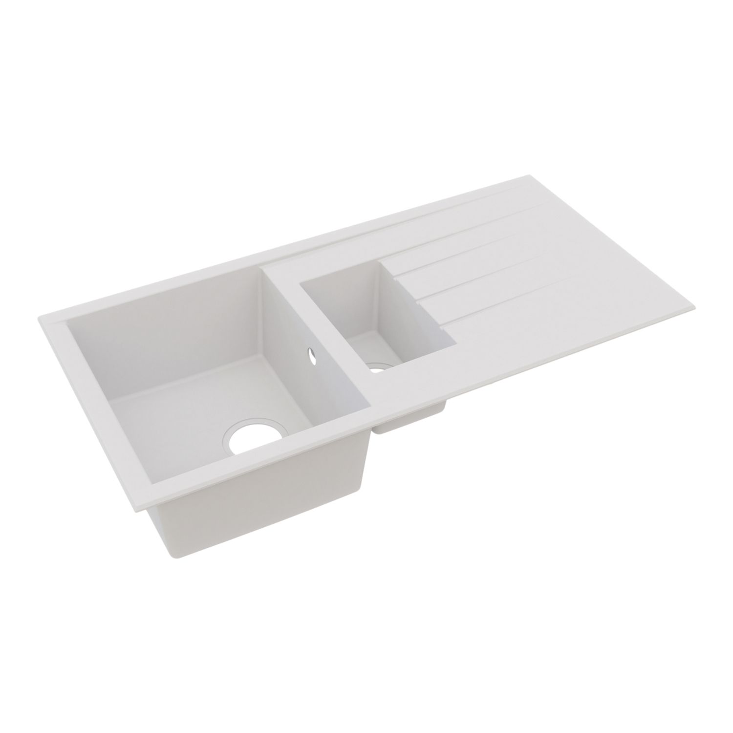Swirl Erzen 1.5 Bowl White Composite Sink 1000mm x 500mm (506AH)
