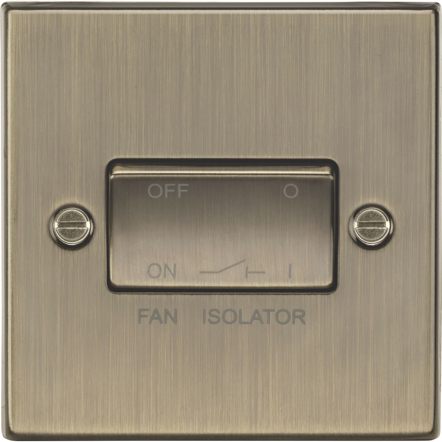 Knightsbridge 10AX 1-Gang TP Fan Isolator Switch Antique Brass (508VF)