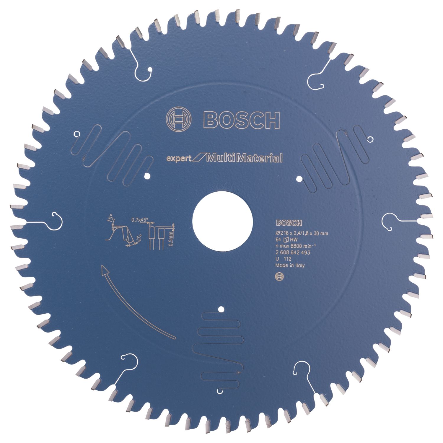 Bosch Expert Multi-Material Circular Saw Blade 216mm x 30mm 64T (510TR)