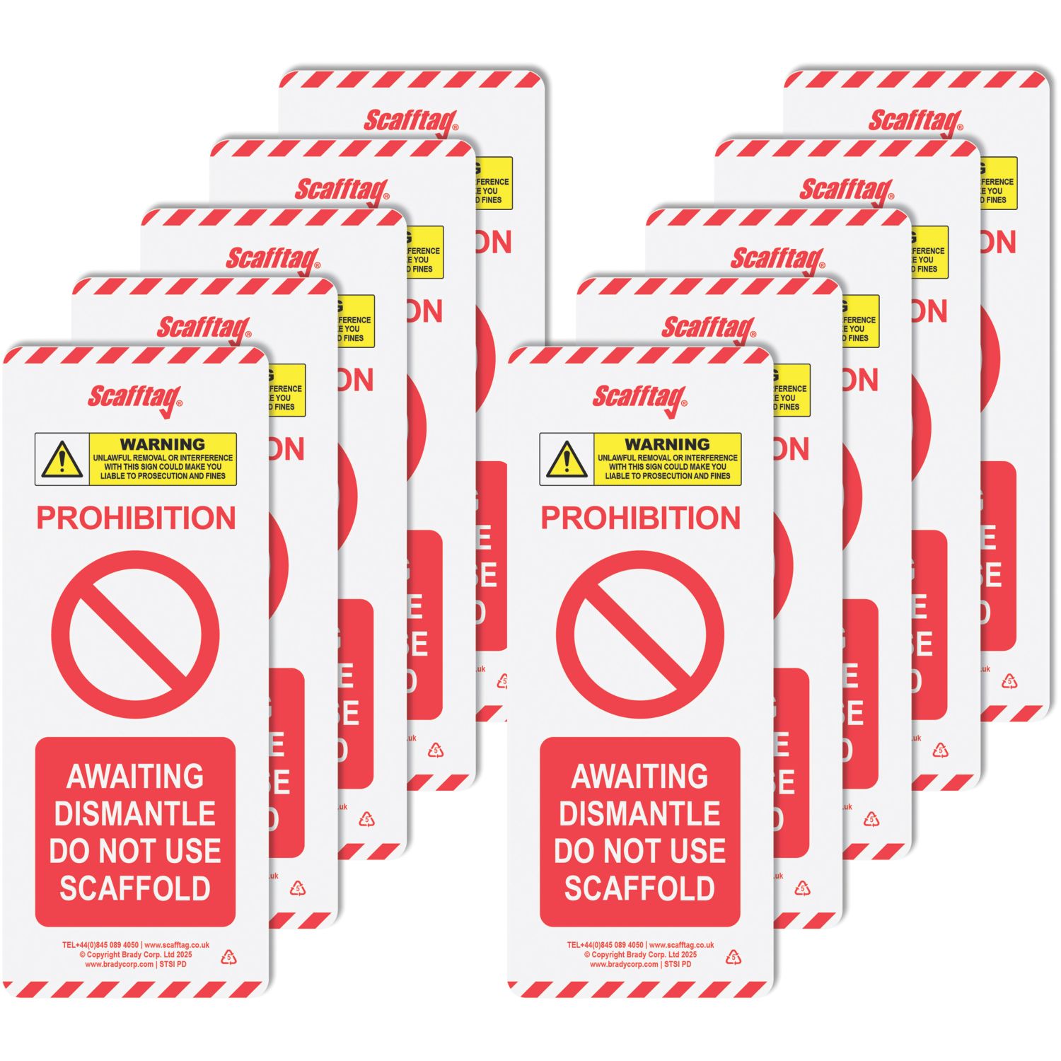 Scafftag Scaffold Tag (Do Not Use) Inserts 10 Pack (511YU)