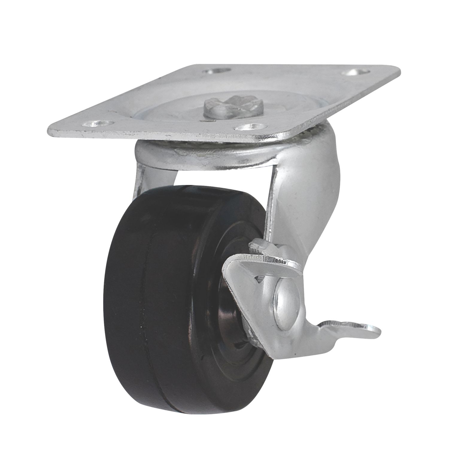 Essentials Heavy Duty Braked Swivel Castor 65mm Black (512KH)
