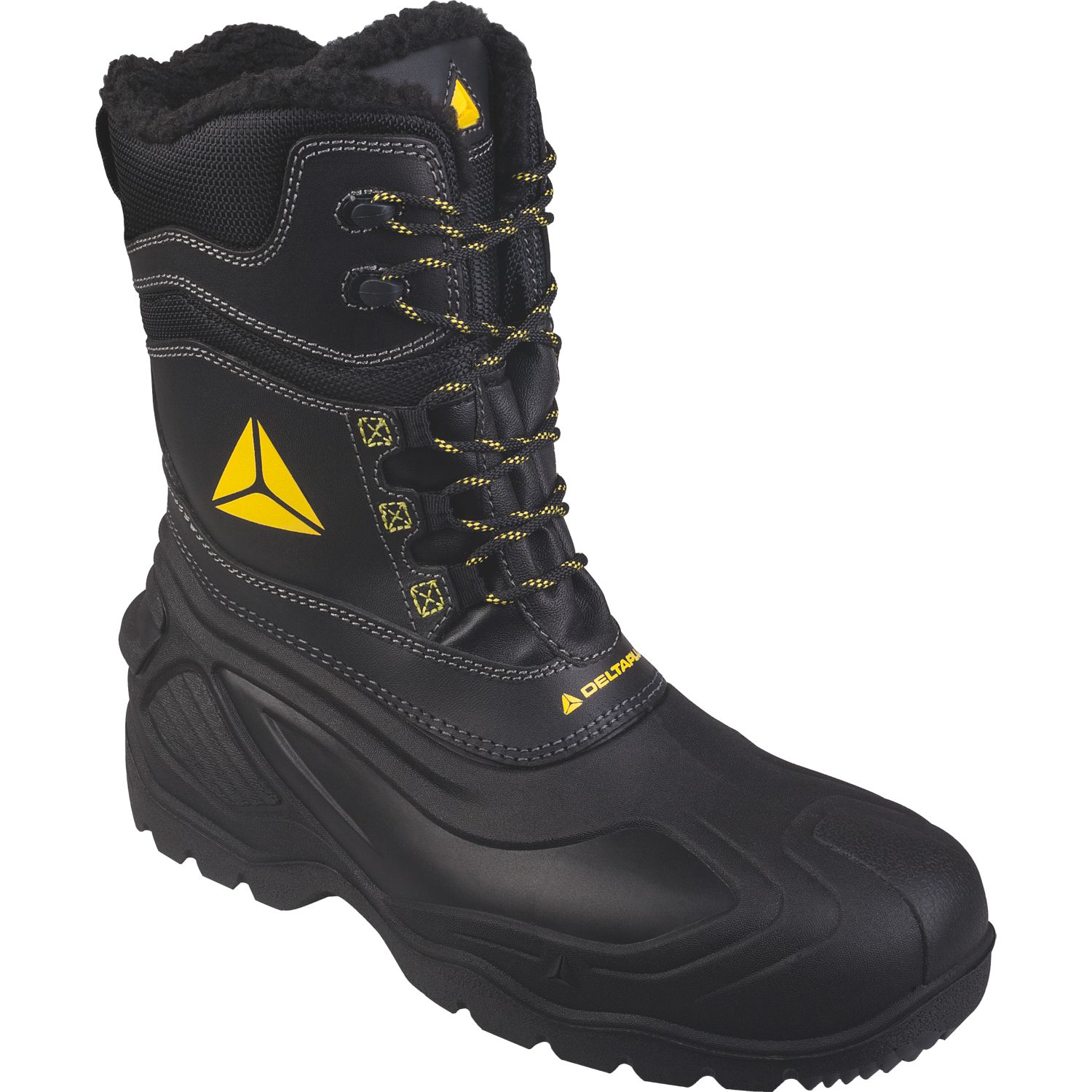 Delta Plus Eskimo Size 10 Black/Yellow Waterproof Safety Boots (513FK)