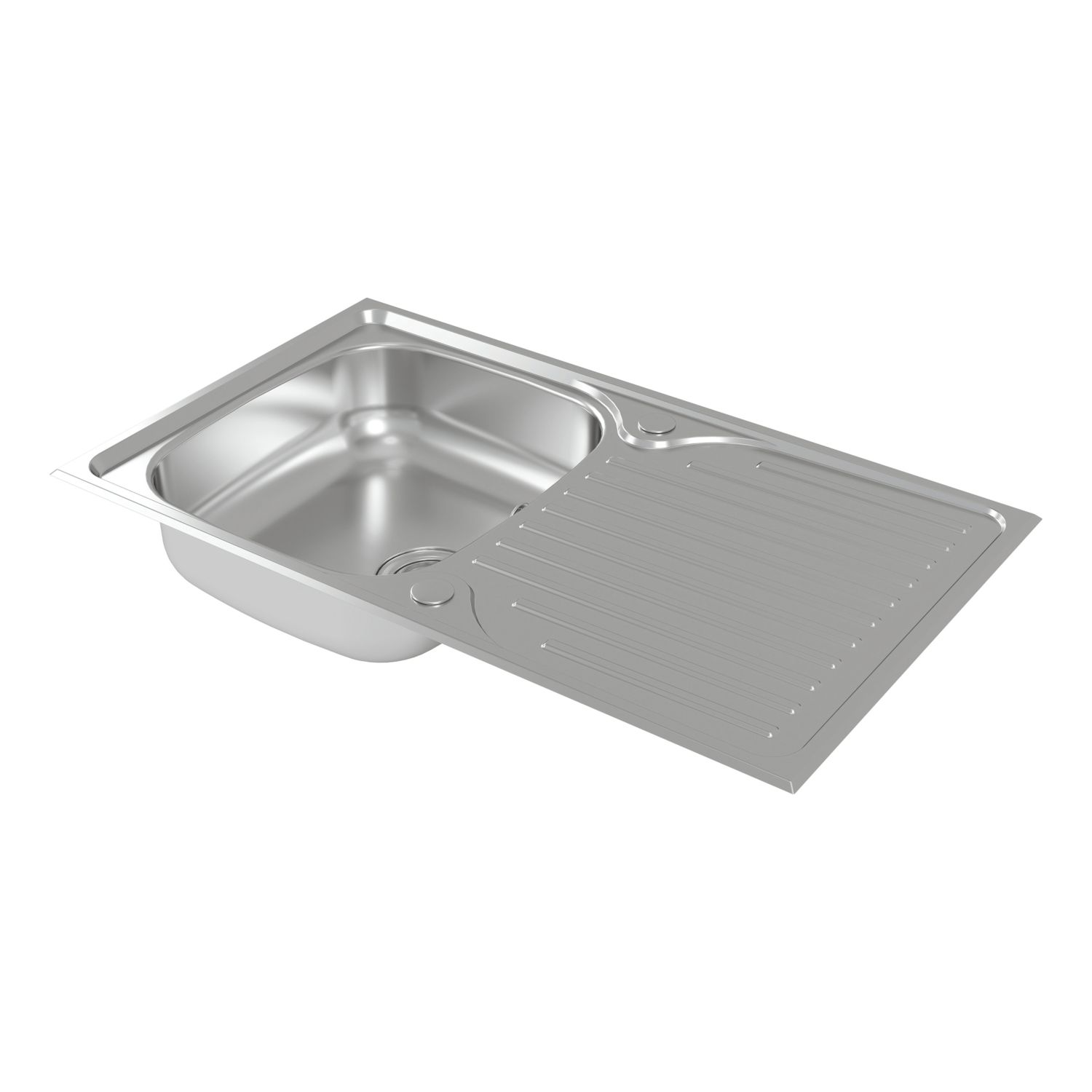 Carysil EA05 1 Bowl Stainless Steel Inset Kitchen Sink 860mm x 500mm (513RE)