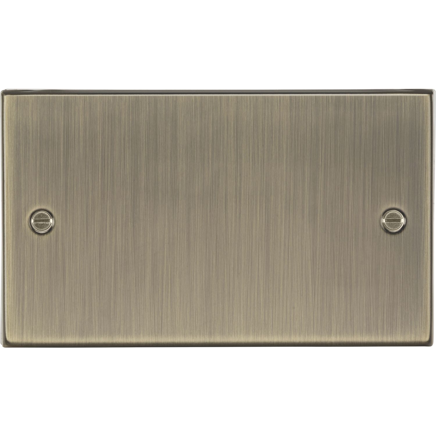 Knightsbridge 2-Gang Blanking Plate Antique Brass (513TY)