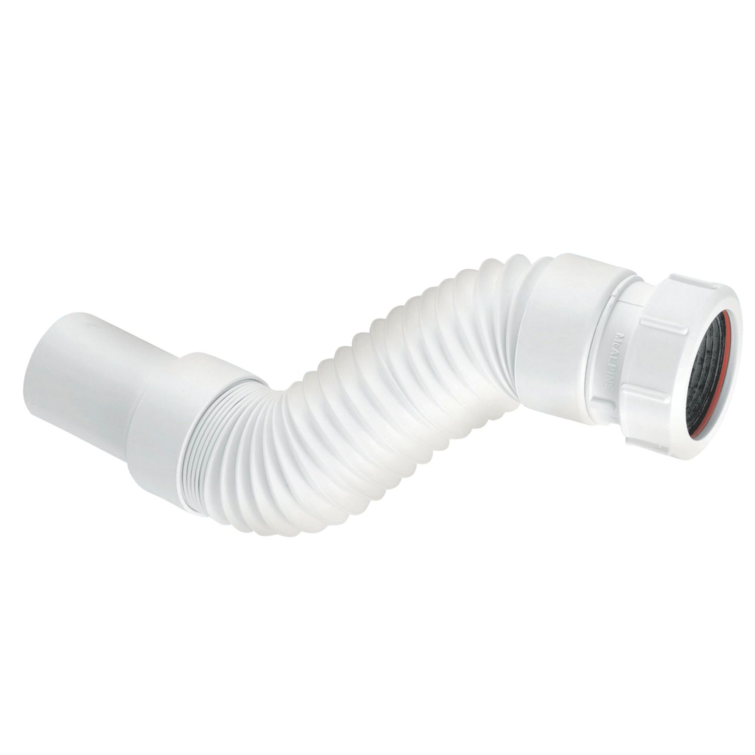 McAlpine Flexcon5 Flexible Waste Pipe Fitting White 32mm x 165-210mm (5146V)