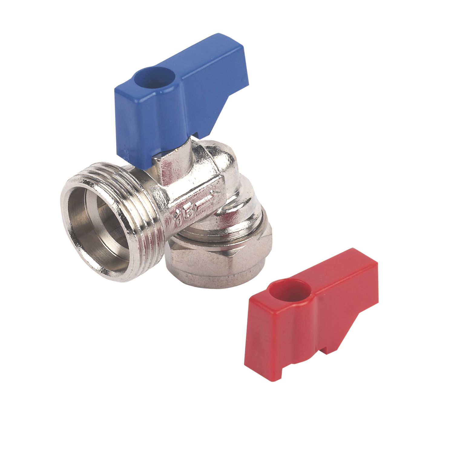 Flomasta Compression Angled Washing Machine Valve Elbow 15mm x 3/4" (51545)