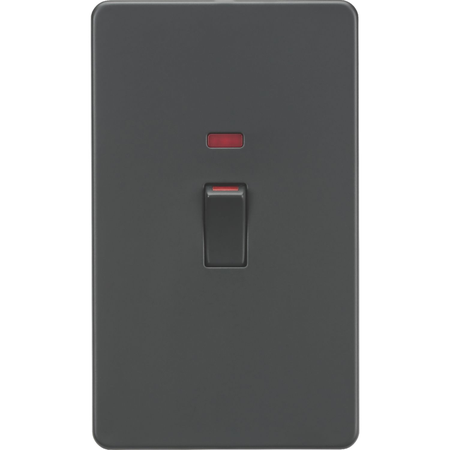 Knightsbridge 45A 2-Gang DP Control Switch Anthracite with LED (517TY)