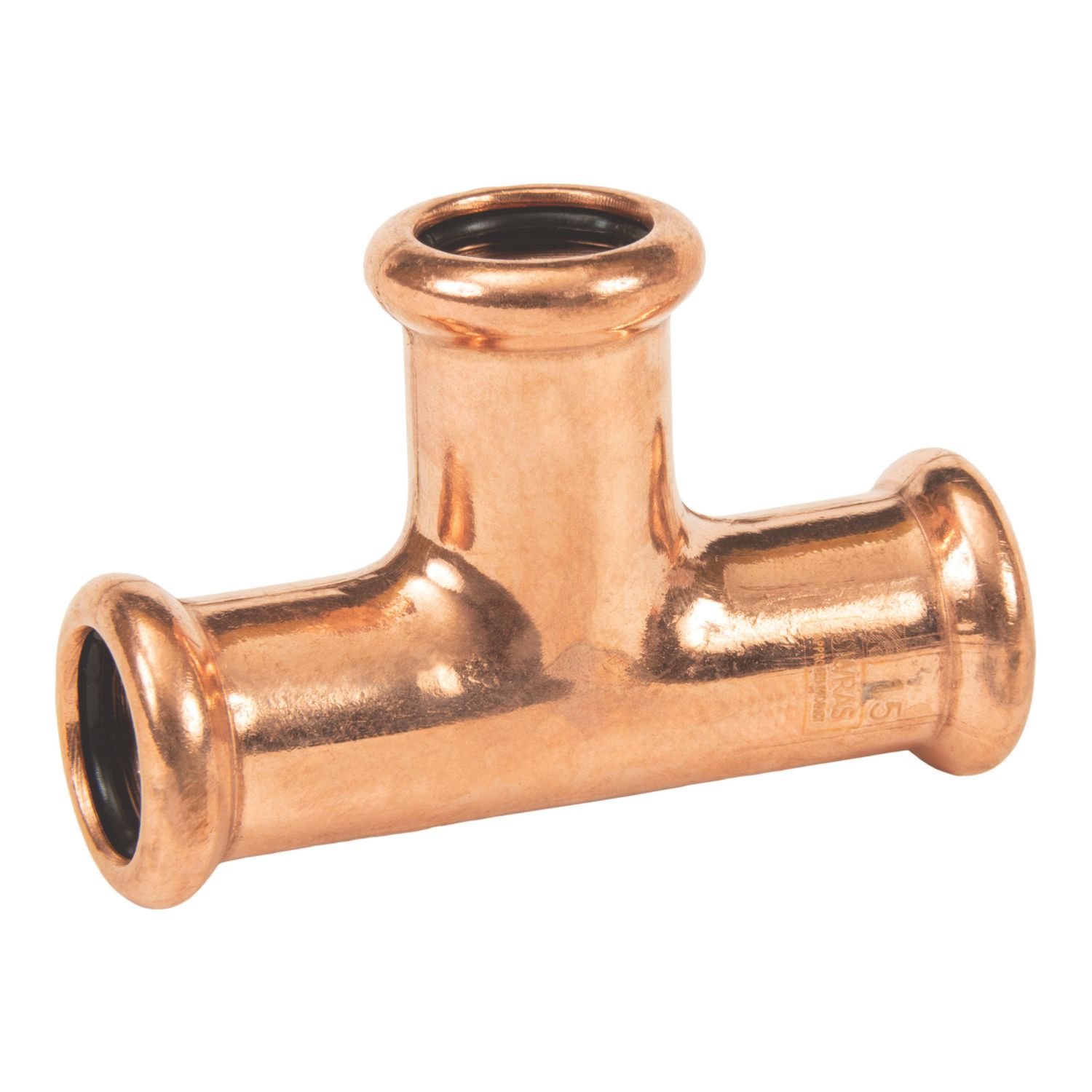 Flomasta Copper Press-Fit Equal M-Profile Tees 15mm 10 Pack (518AK)