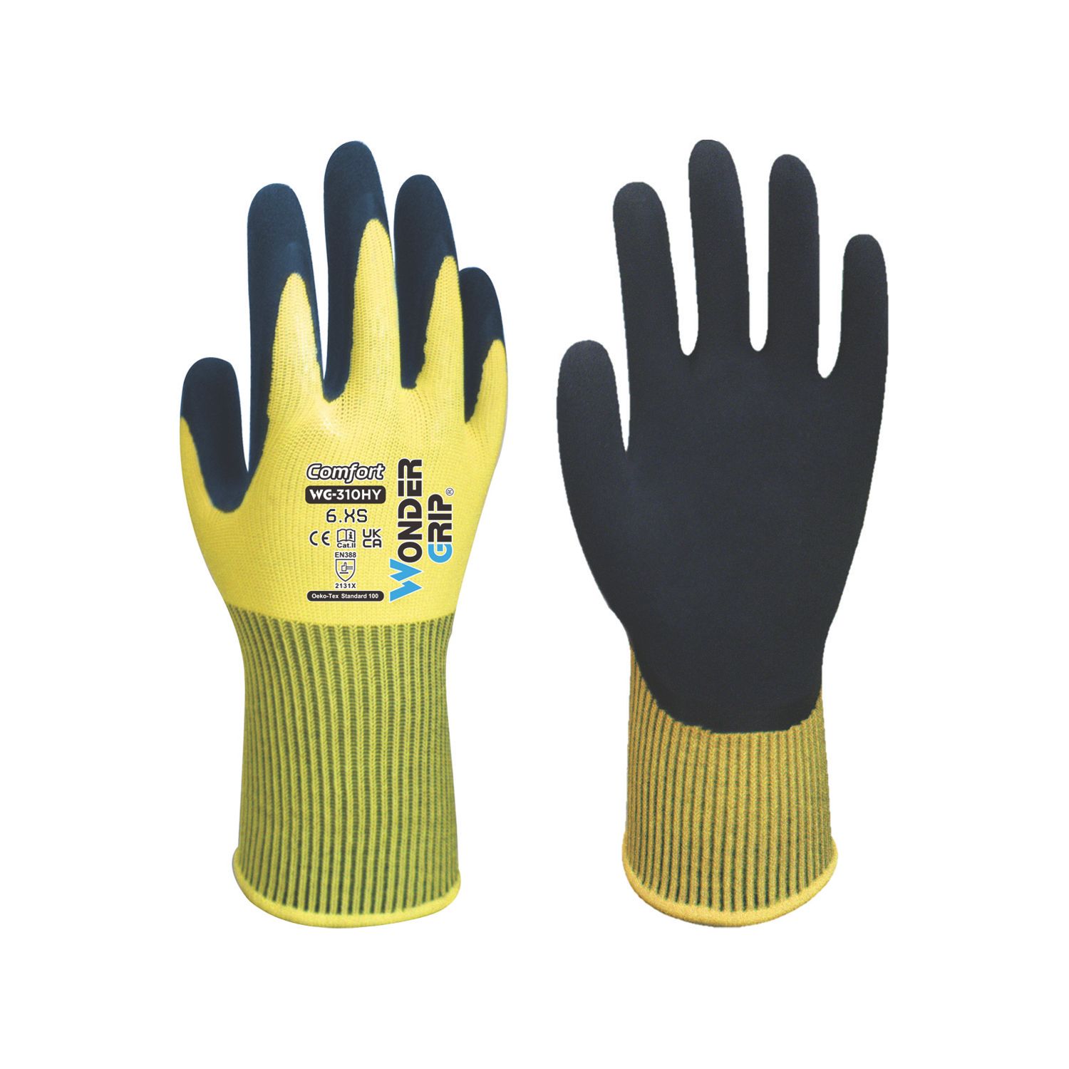 Wonder Grip WG-310HY Comfort Gloves Yellow X Small (518VJ)