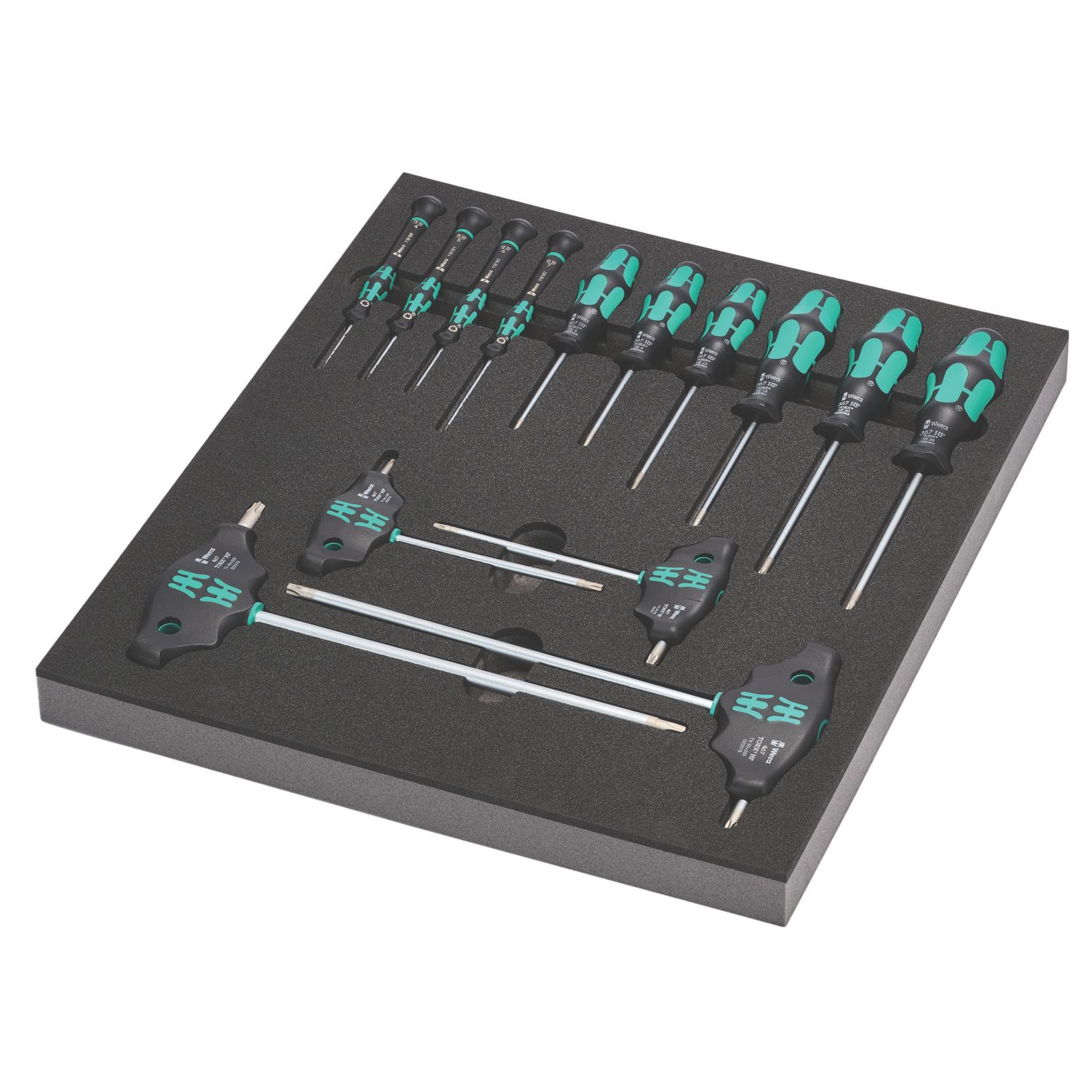 Wera 9712 Torx HF (1) Foam Insert TX Screwdriver Set 14 Pcs (518XX)
