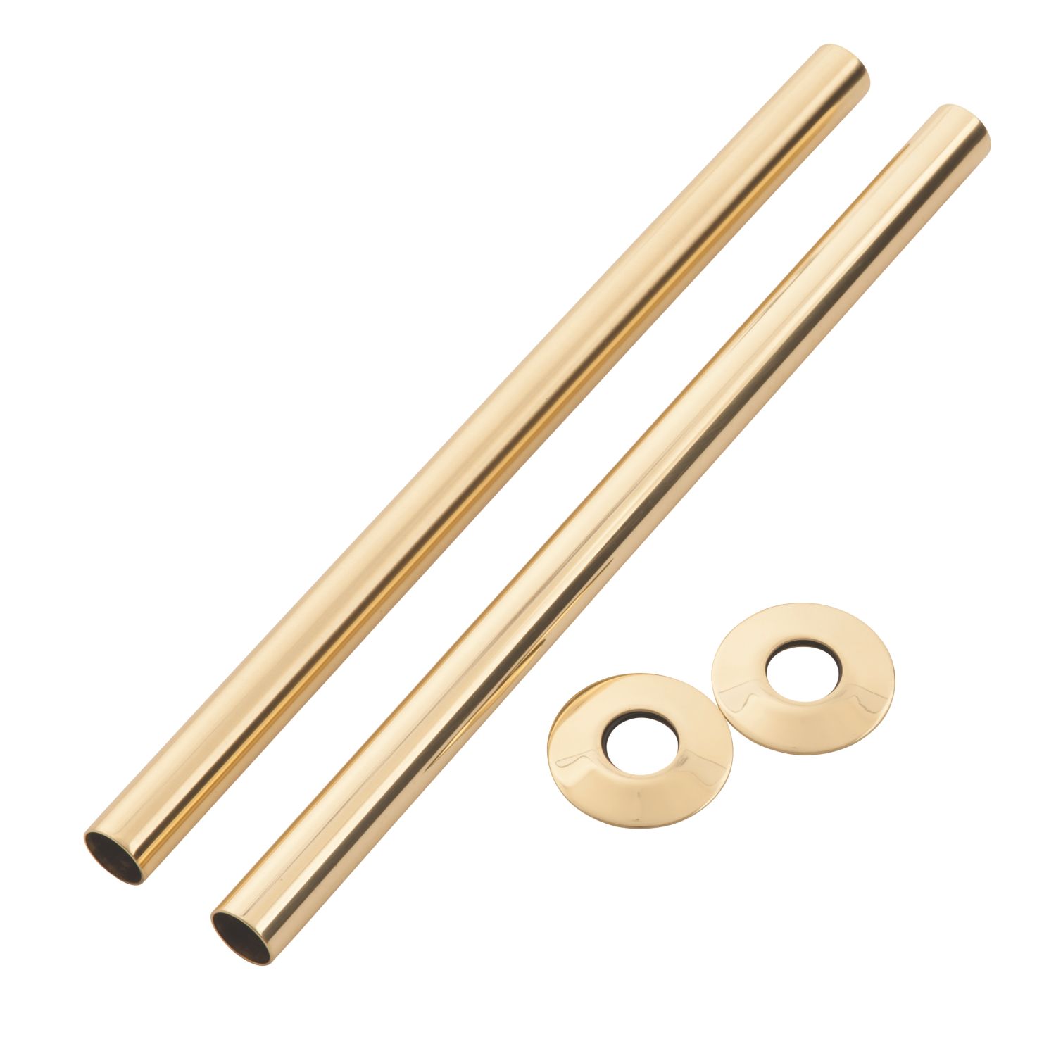 Arroll Pipe Shroud Kit Antique Brass 18mm x 300mm 2 Pack (5215G)