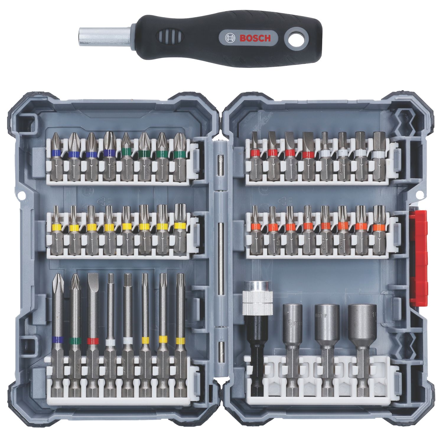 Bosch Professional 1/4" Hex Shank Mixed Screwdriver Bit Set 44 Pcs (522PF)