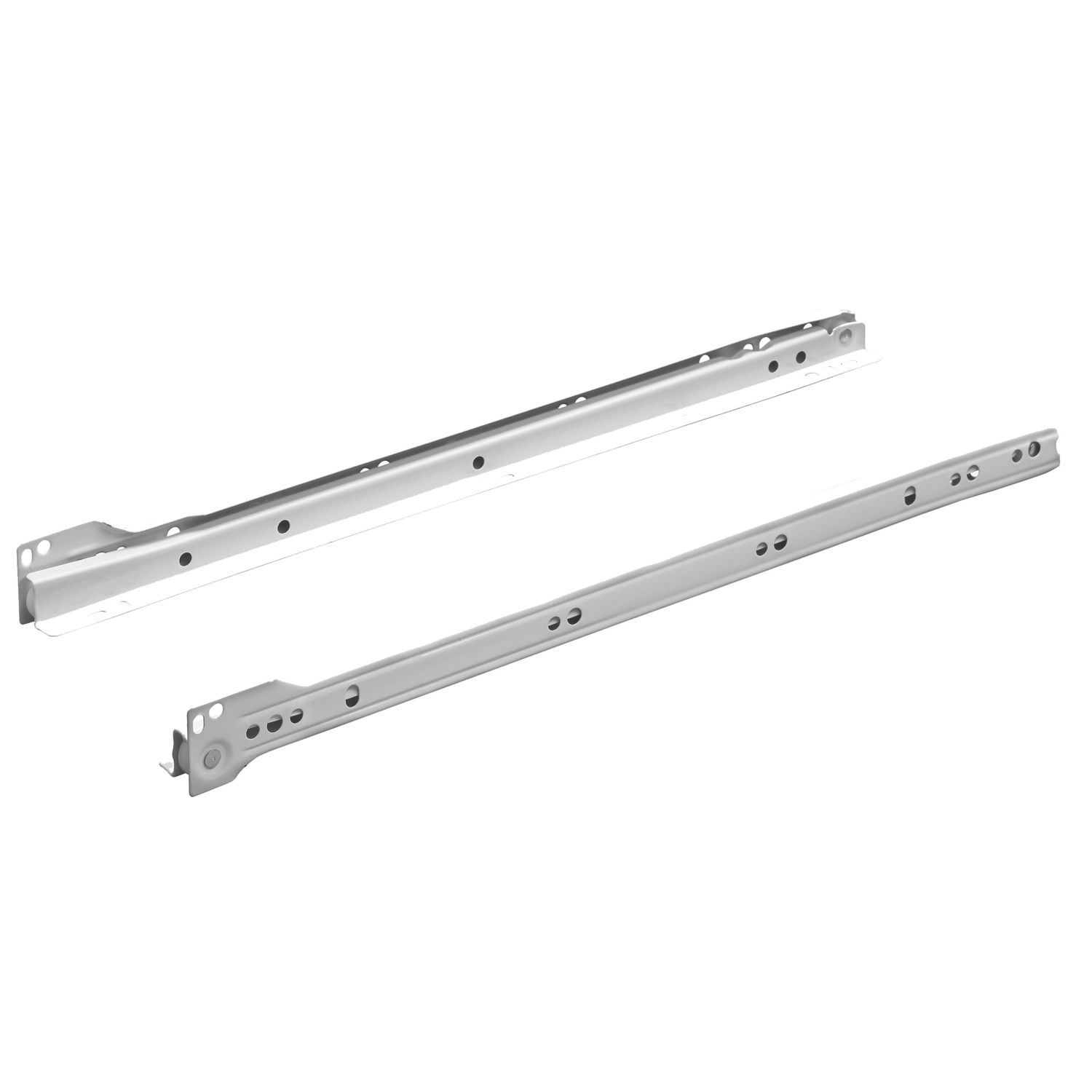 Essentials White Bottom Fix Self-Closing Roller Drawer Runners 500mm 2 Pack (522VN)