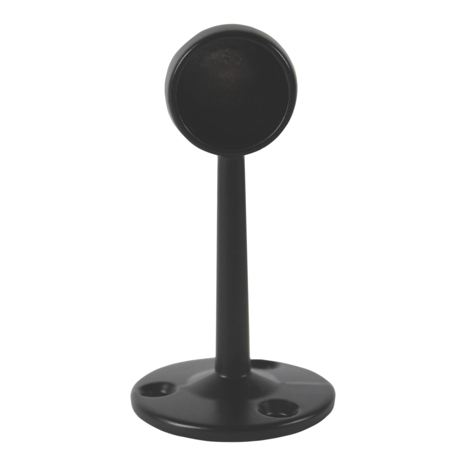 Essentials Round Rail End Brackets Black 25mm 2 Pack (524TE)