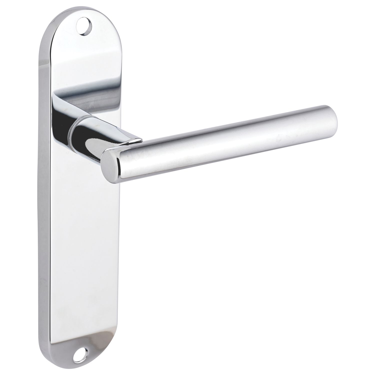 Smith & Locke Asker Fire Rated Latch Lever Door Handles Pair Polished Chrome (526HY)