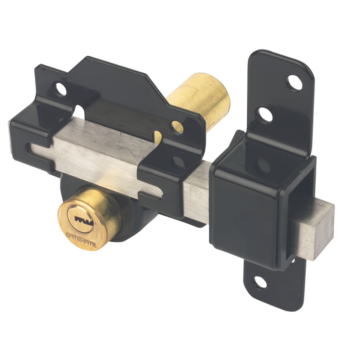 GateMate Black Double Long Throw Lock 70mm 154mm (530YV)