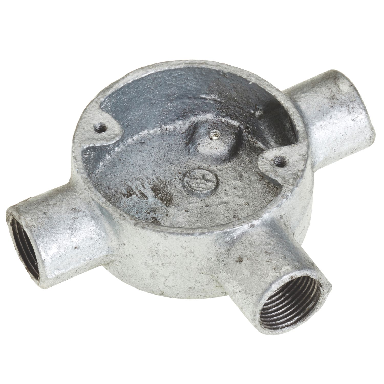 Deta 3 Way 20mm Tee Conduit Box Galvanised (5328J)