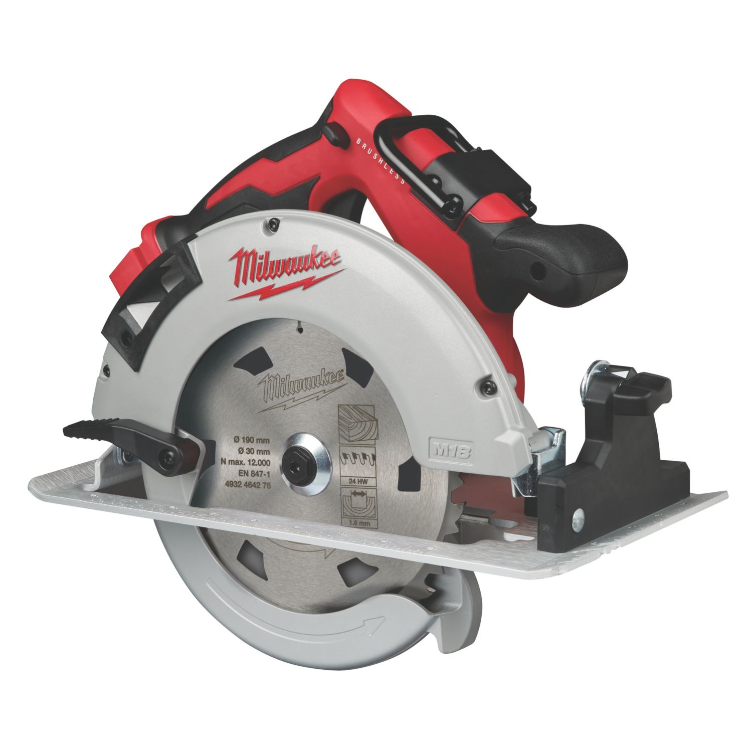 Milwaukee M18 BLCS66-0 190mm 18V Li-Ion RedLithium Brushless Cordless Circular Saw - Bare (532GX)