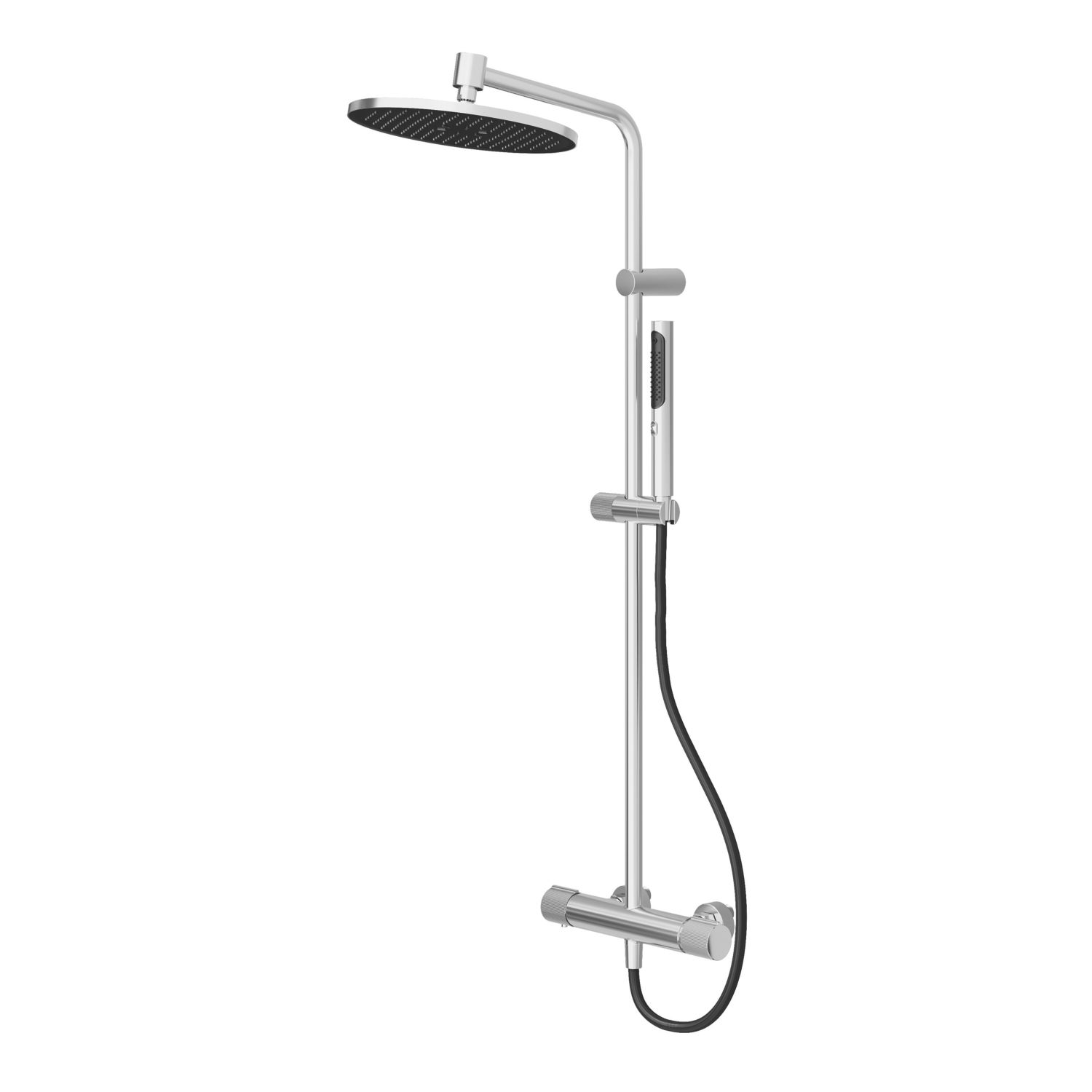 Swirl Gallen Rear-Fed Exposed Chrome Thermostatic Multi-Head Shower (532KF)