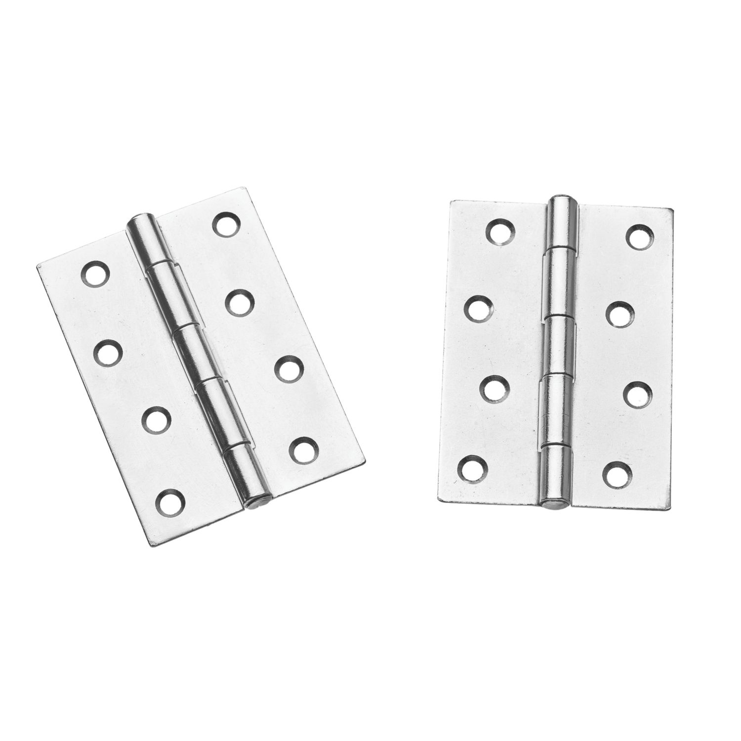 Smith & Locke Polished Chrome Fixed Pin Butt Hinges 100mm x 71mm 2 Pack (532PY)