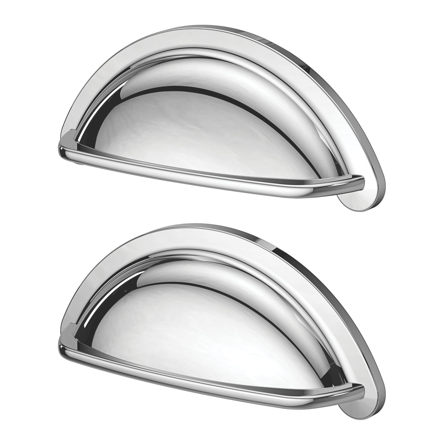 Essentials Chervil Cup Pull Handles Polished Chrome 94mm 2 Pieces (533AA)