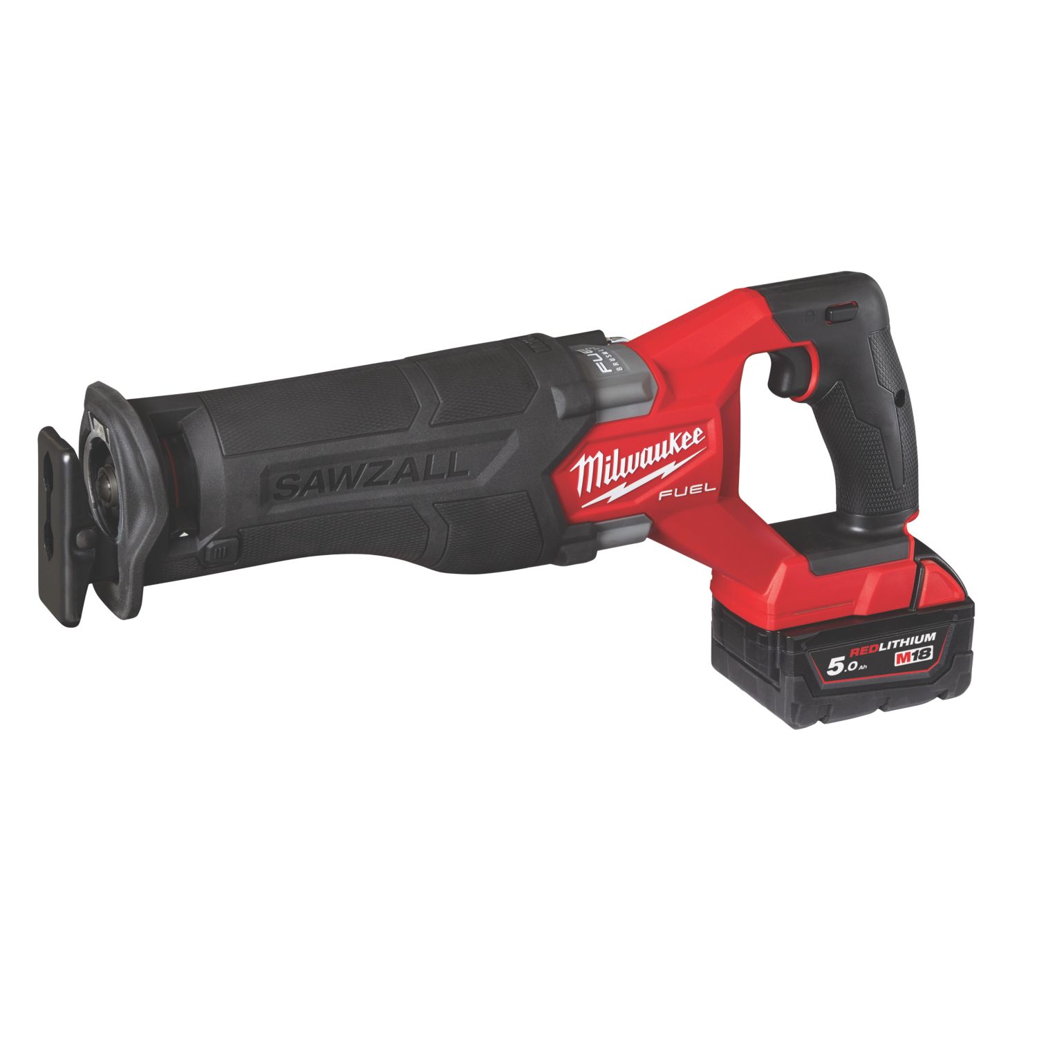 Milwaukee M18FSZ-501X FUEL 18V 1 x 5.0Ah Li-Ion RedLithium Brushless Cordless Sawzall Reciprocating Saw (533EN)