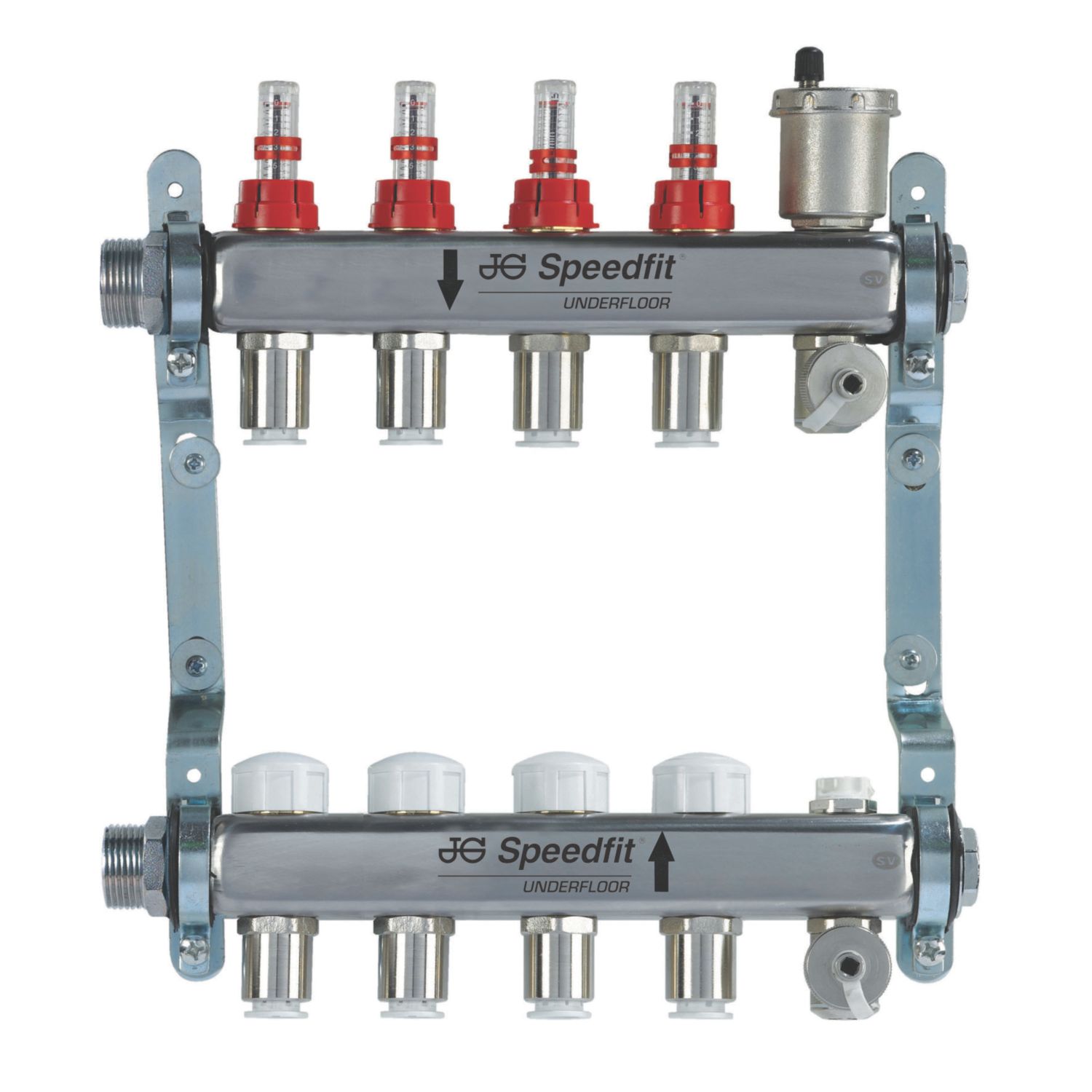 JG Speedfit 4 Port Manifold Set Chrome (5340D)