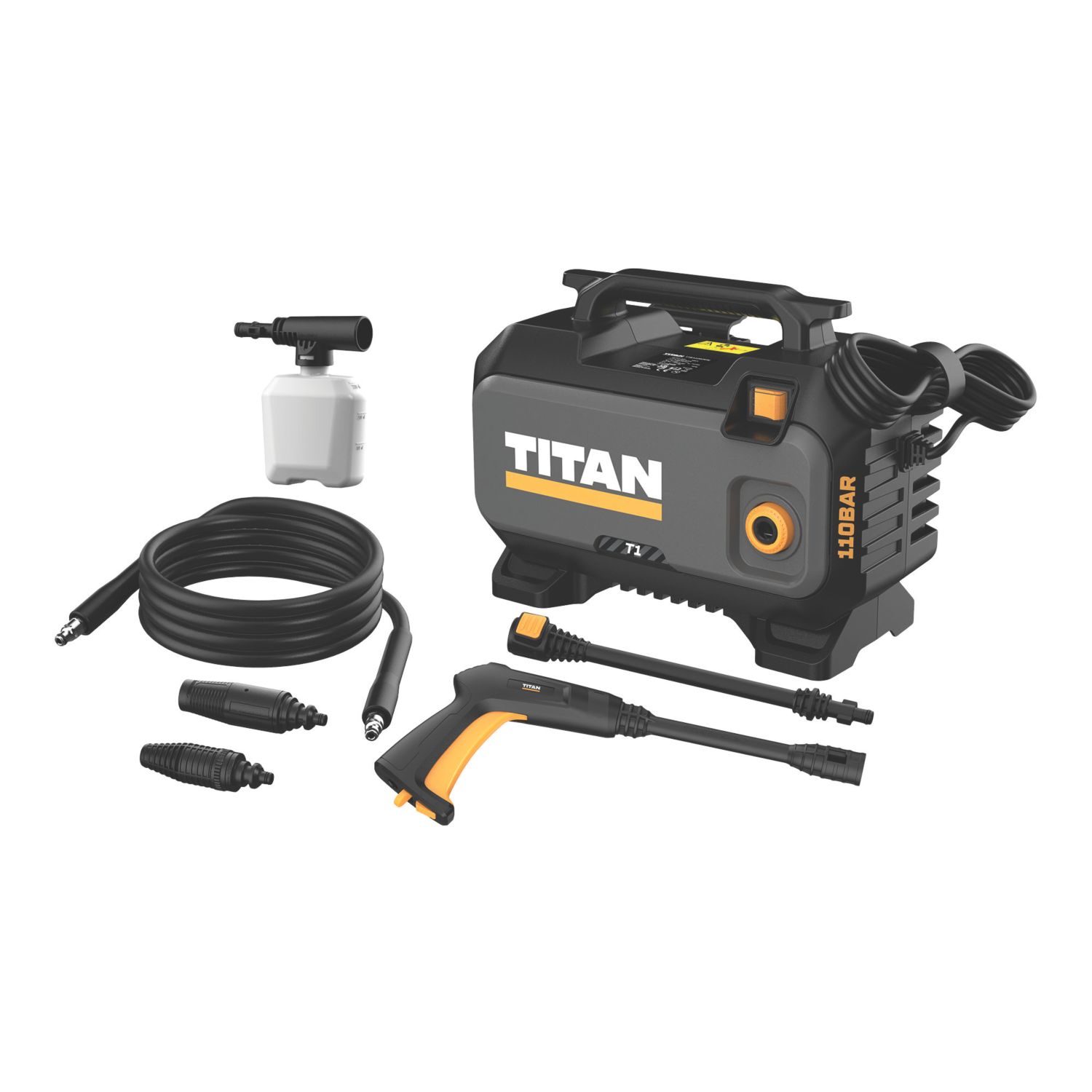 Titan TTB1280PRW 110bar Electric High Pressure Washer 1400W 220-240V (534AE)