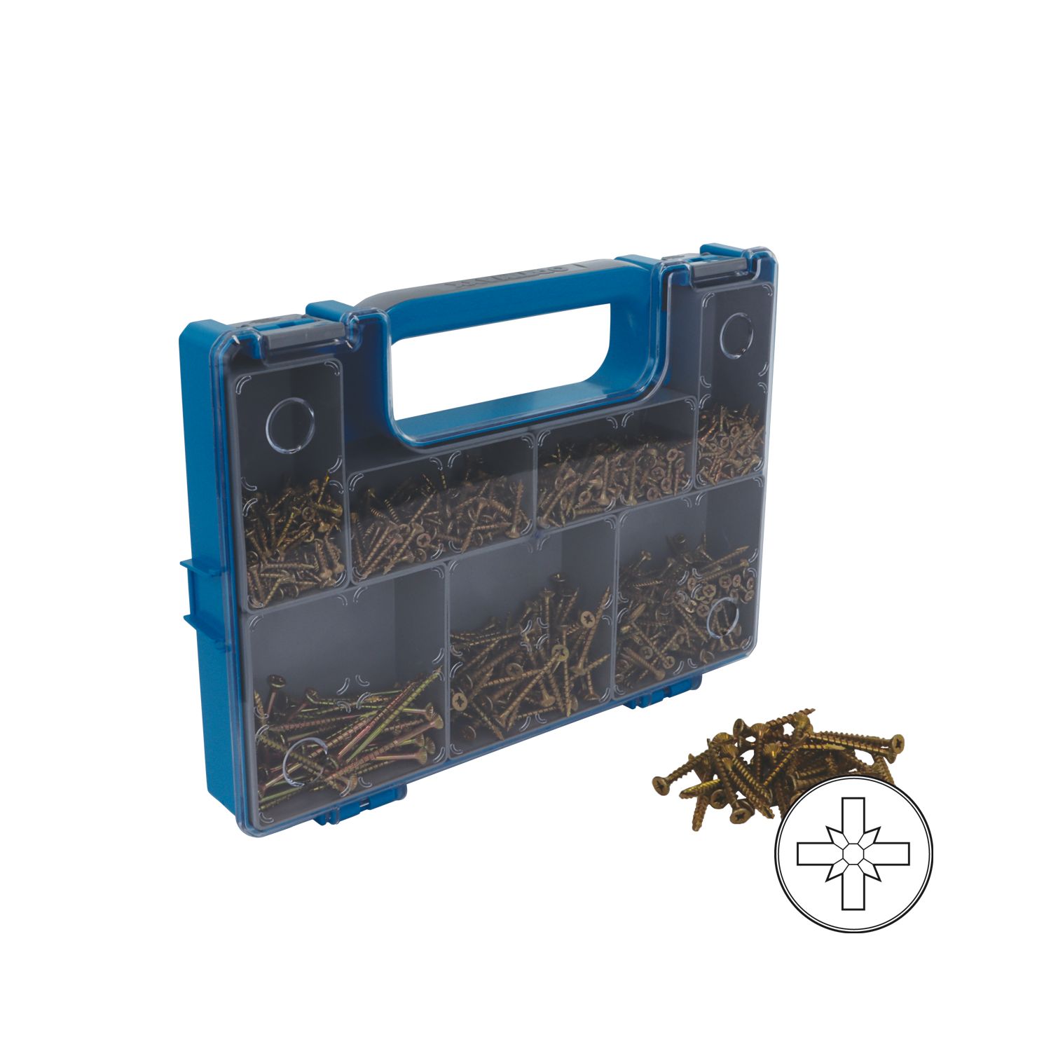 Optimaxx PZ Countersunk Screw Trade Case 1000 Pieces (536TY)