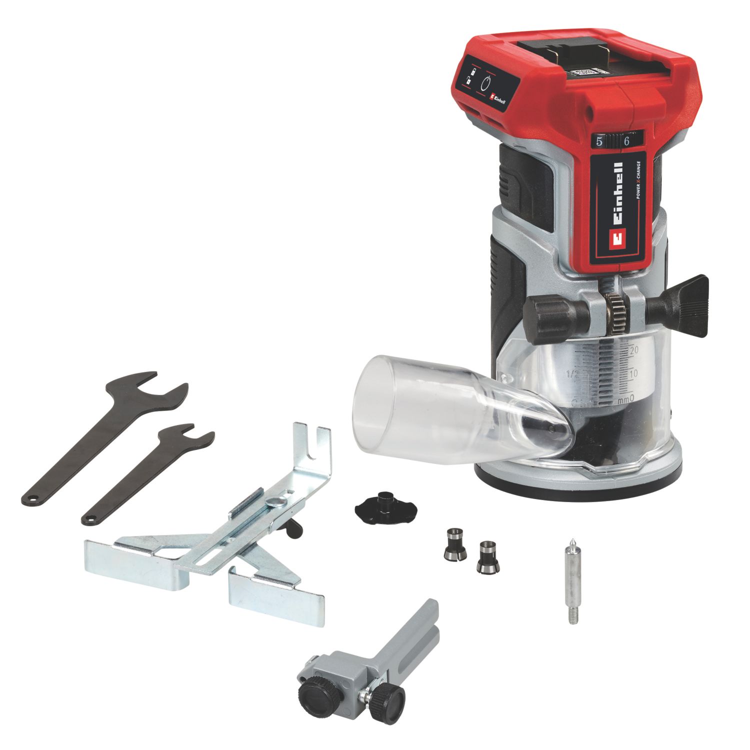 Einhell Professional TP-ET 18 Li BL 18V Li-Ion Power X-Change 6mm & 8mm Brushless Cordless Trim Router - Bare (536XV)