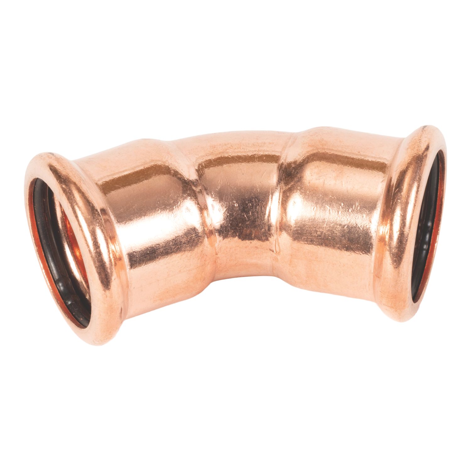 Flomasta Copper Press-Fit Equal 45° M-Profile Elbows 28mm 2 Pack (538AK)
