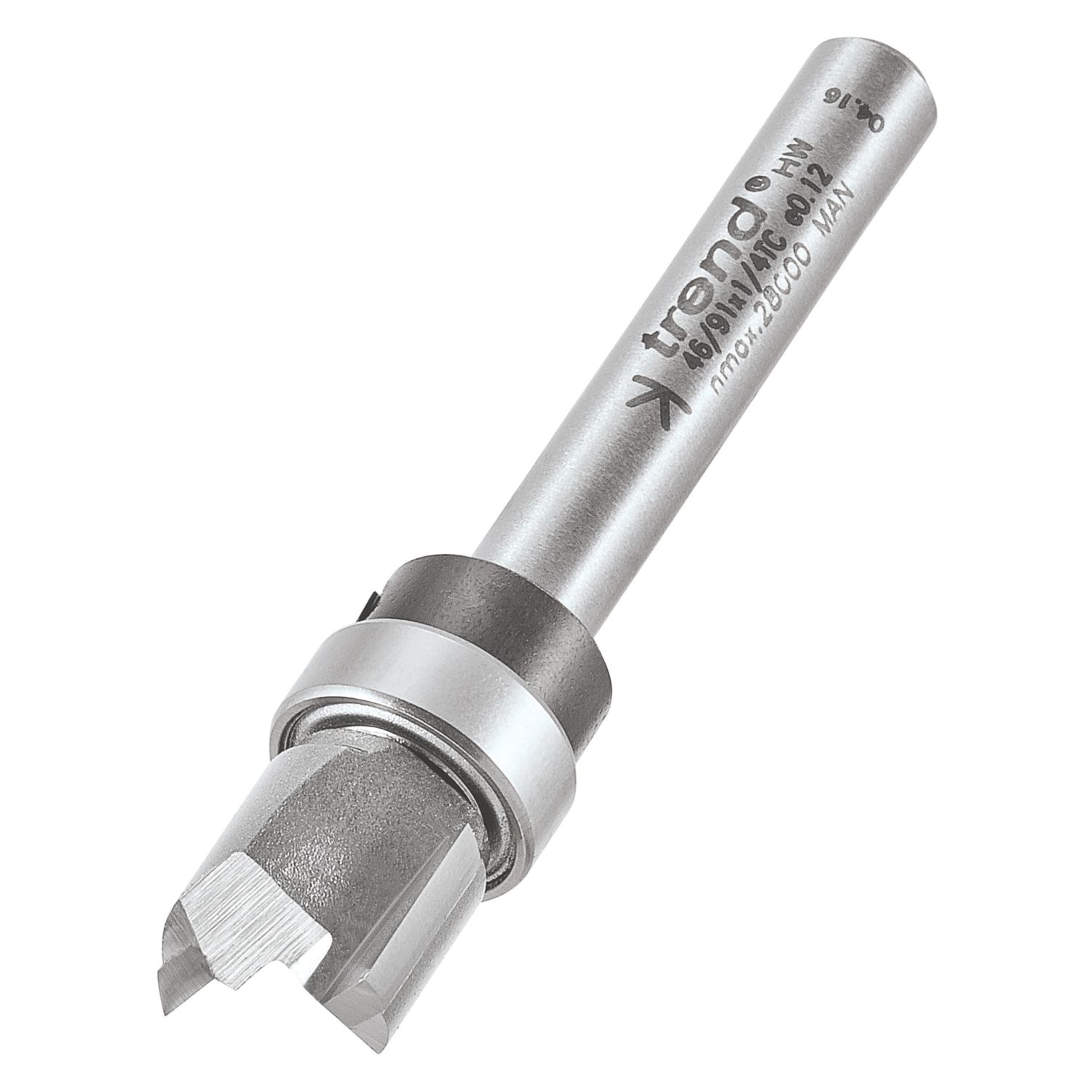Trend 46/91X1/4TC 1/4" Straight Router Cutter 12.7mm x 9.5mm (538PX)