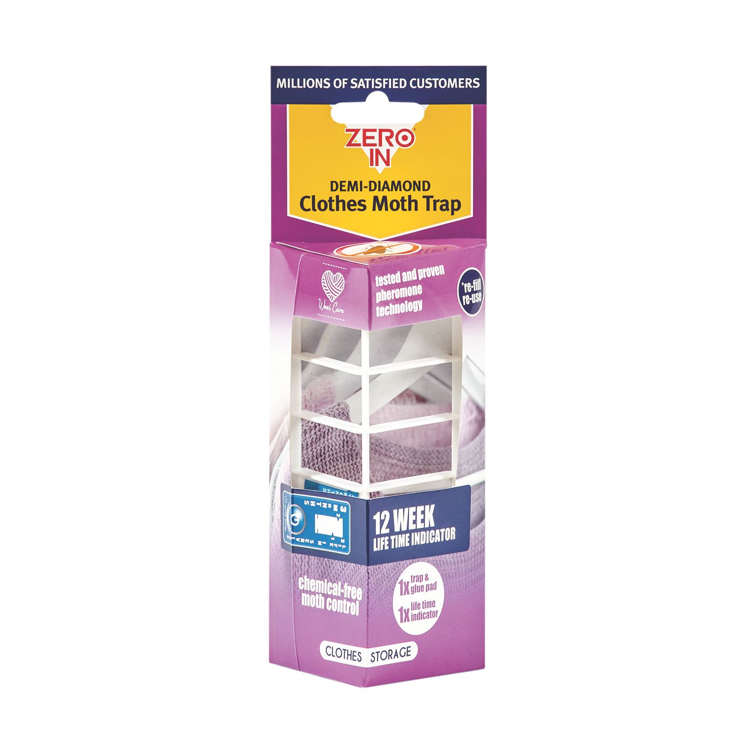 Zero In Demi-Diamond Clothes Moth Monitoring Trap (540HG)