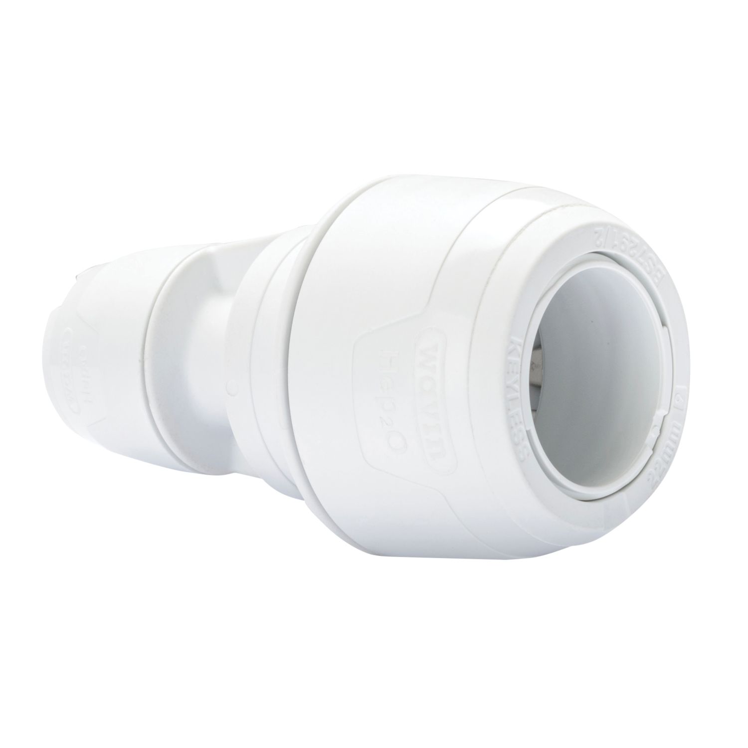 Hep2O Plastic Push-Fit Reducing Keyless Coupler 22mm x 10mm (541RE)