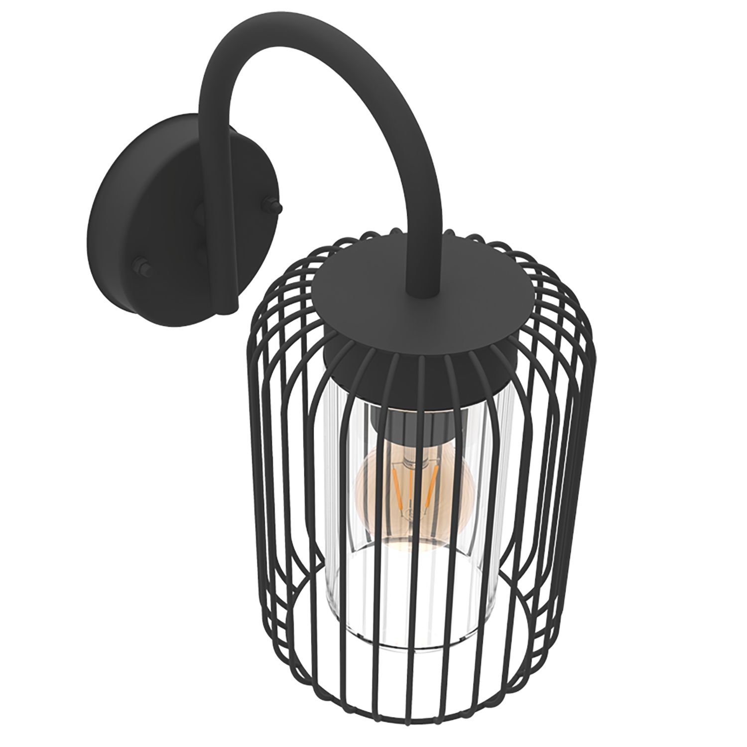 Calex Rome Outdoor Wall Light Black (542CX)