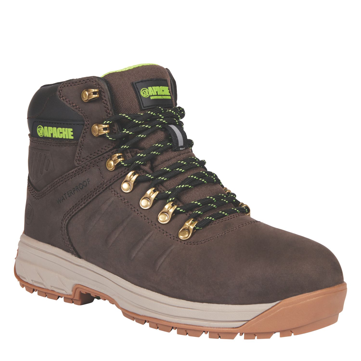 Apache Moose Jaw Size 11 Brown Waterproof Safety Boots (542JX)