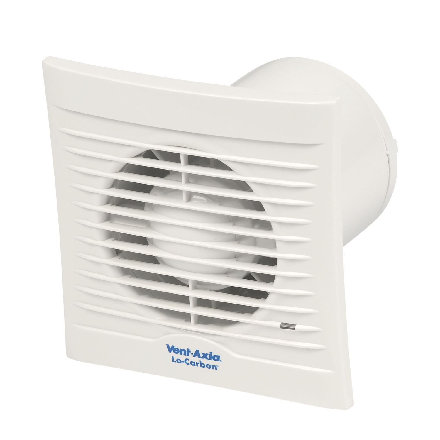 Vent-Axia 441625 Lo-Carbon Silhouette 100mm (4") Axial Bathroom Extractor Fan with Timer White 230V (54410)