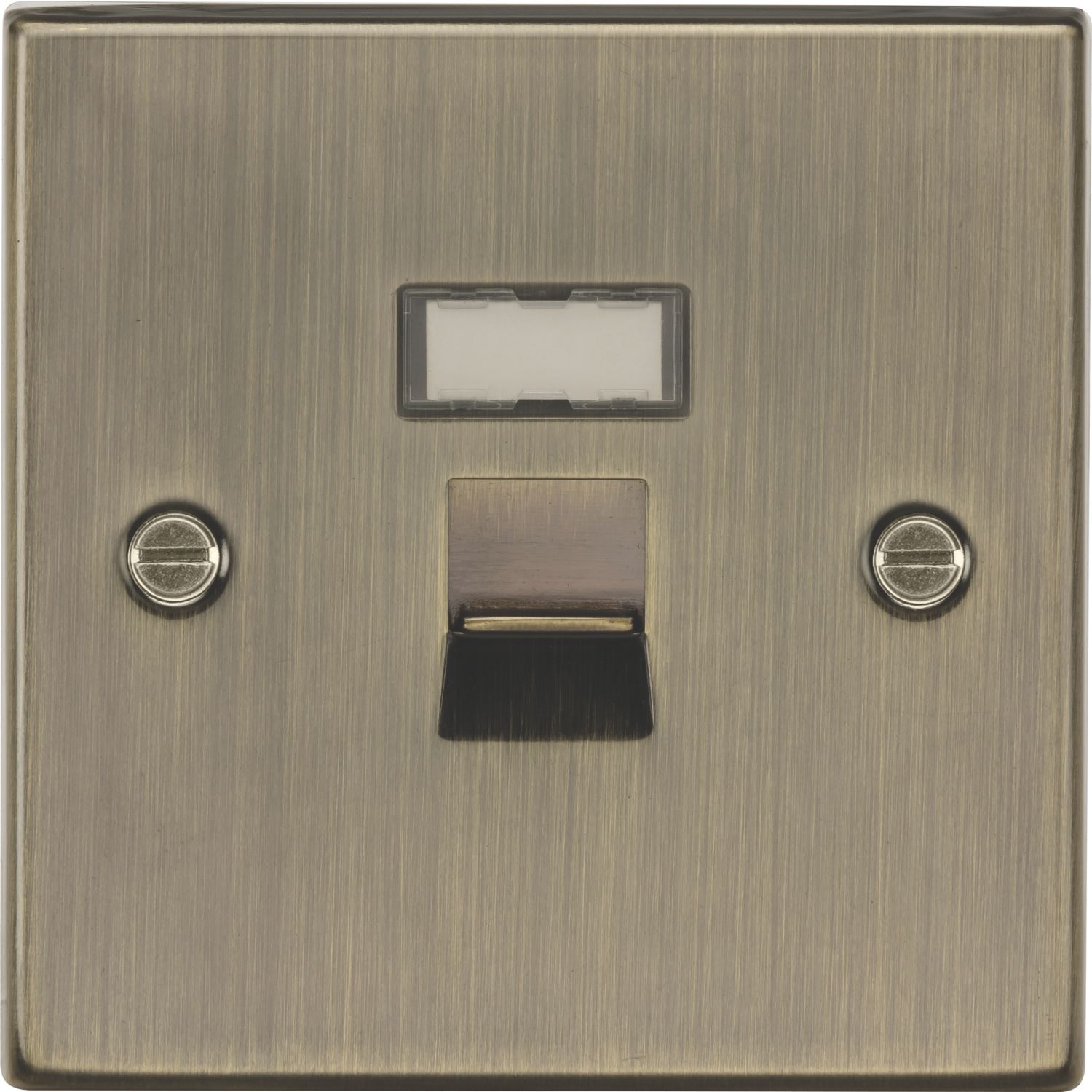 Knightsbridge 1-Gang RJ45 Ethernet Socket Antique Brass (544TY)