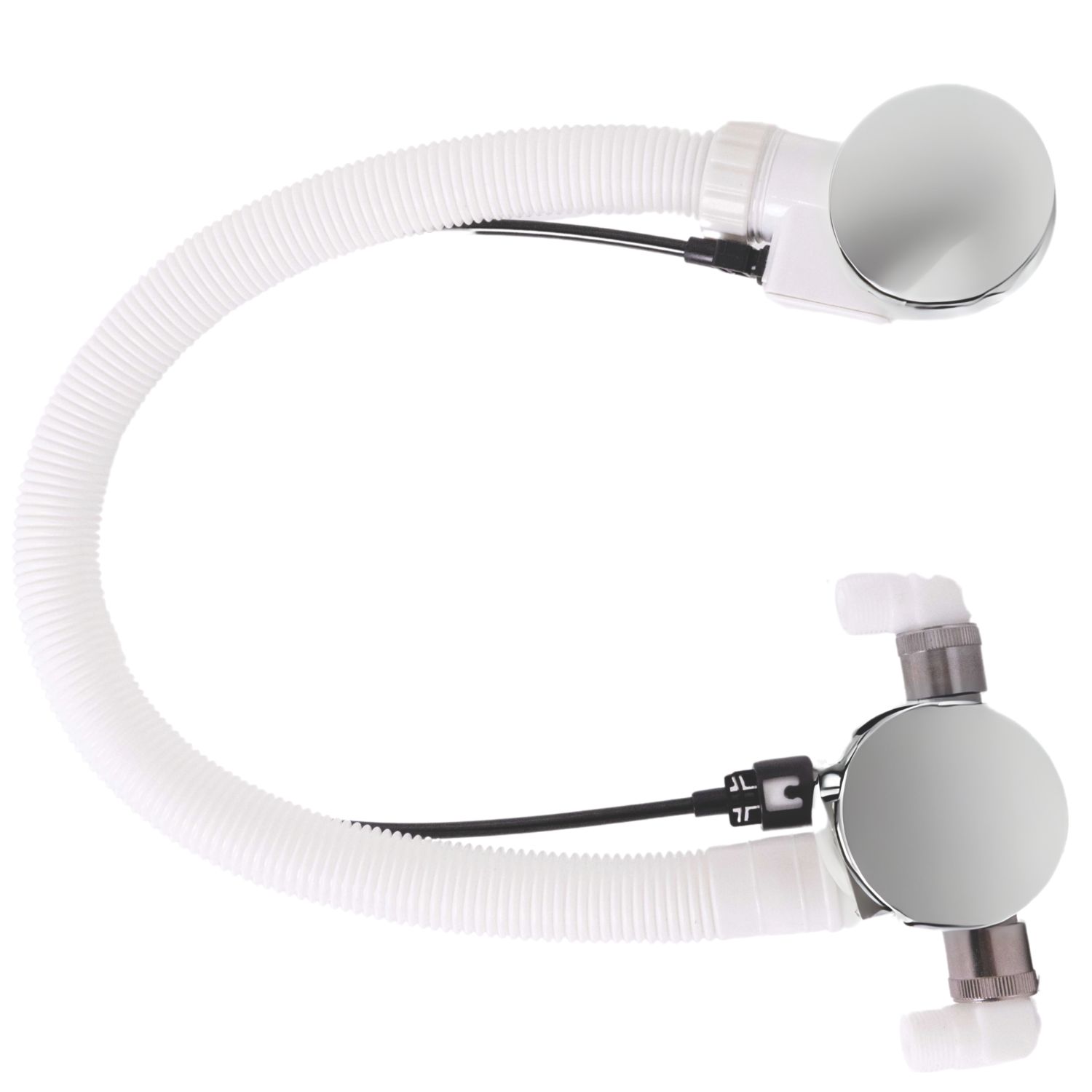 ETAL Freeflow Gravity-Pumped & HP/Combi Round Bath Filler, Pop-Up Waste & Overflow Chrome (544VN)