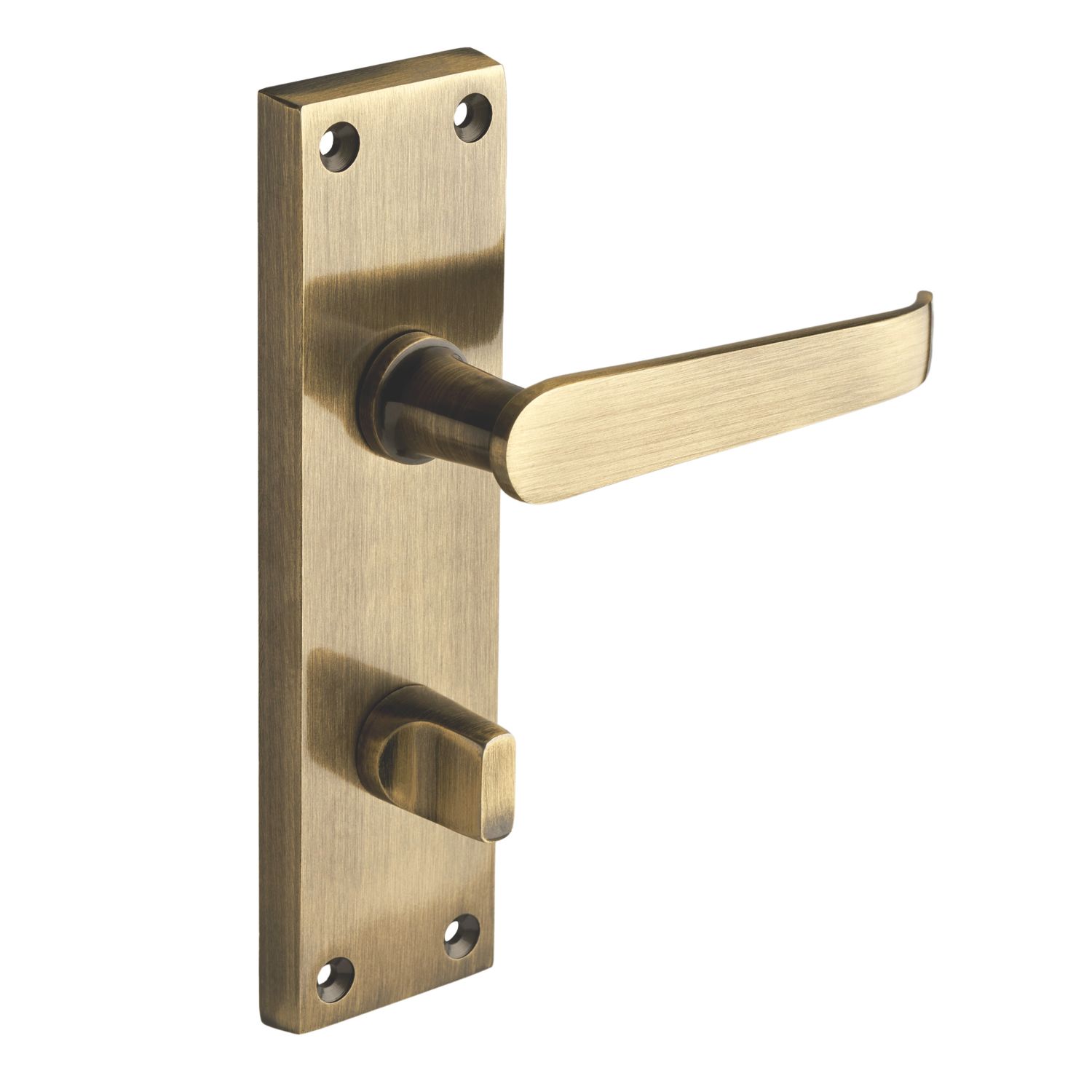 Designer Levers Victorian Fire Rated Long Straight Lever Bathroom Door Handle Pair Antique Brass (546KK)
