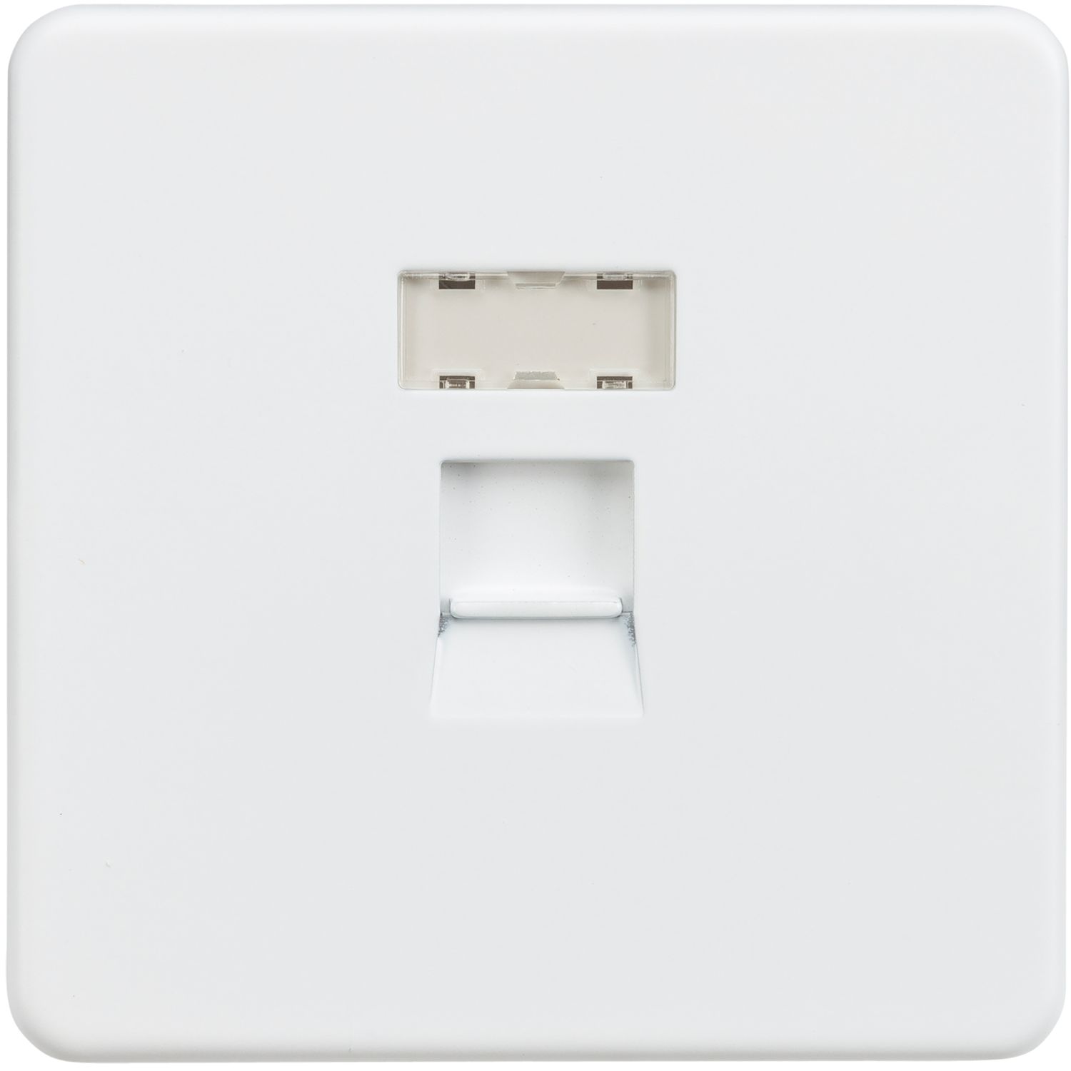 Knightsbridge 1-Gang RJ45 Ethernet Socket Matt White (546TY)