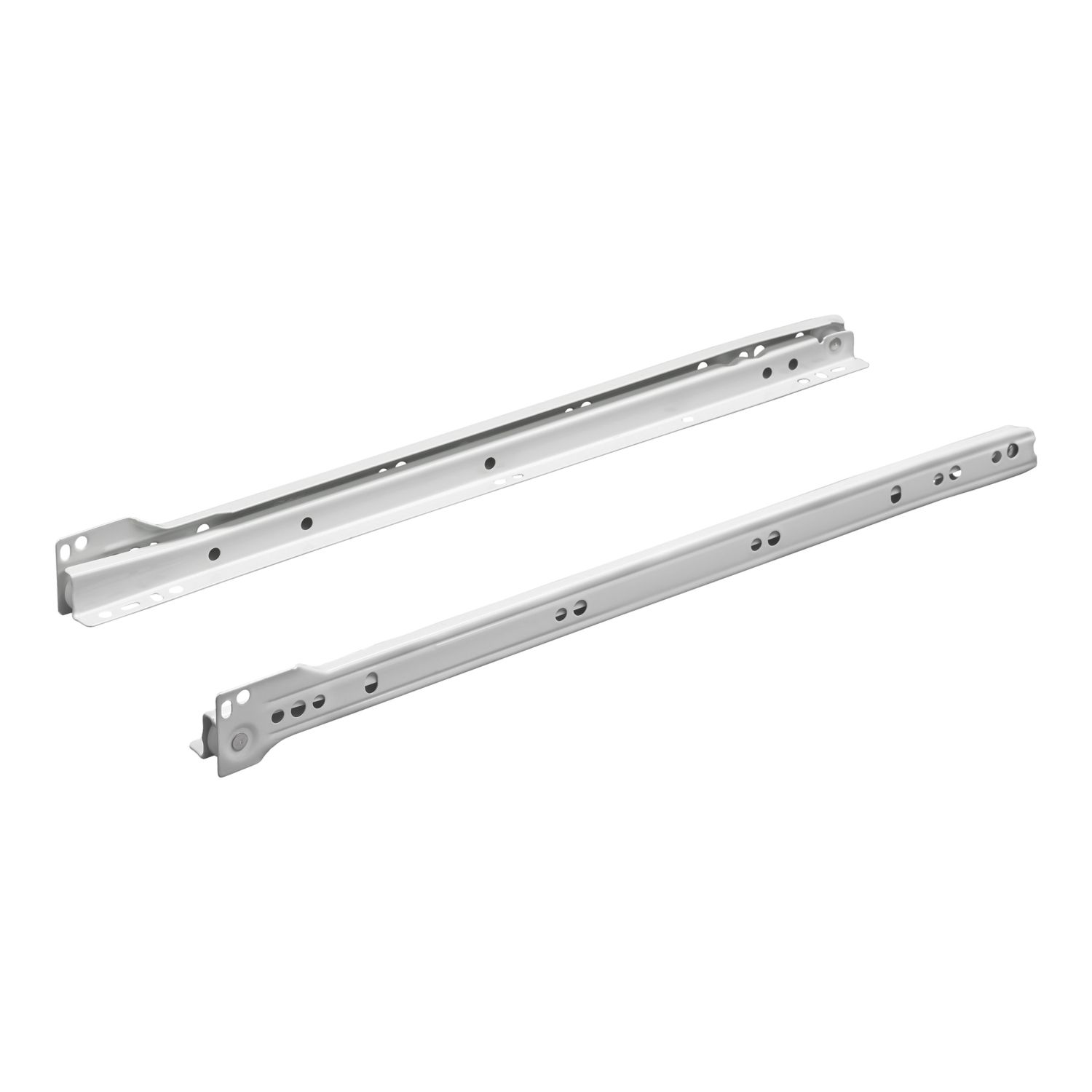 Essentials White Bottom Fix Self-Closing Roller Drawer Runners 450mm 2 Pack (546VN)