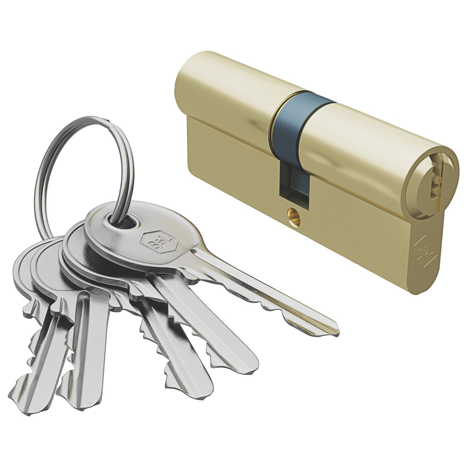 Smith & Locke 6-Pin Cylinder Lock 45-50 (95mm) Brass (547PX)