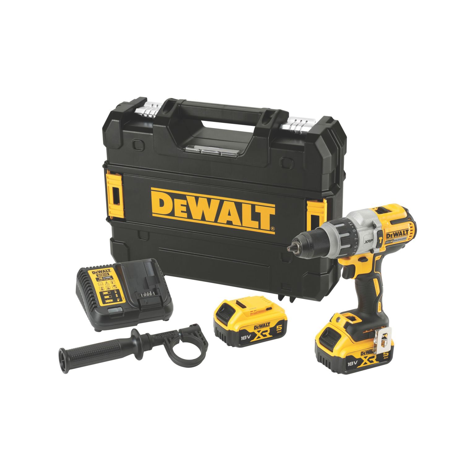 DEWALT DCD996P2-GB 18V 2 x 5.0Ah Li-Ion XR Brushless Cordless Combi Drill (5489P)