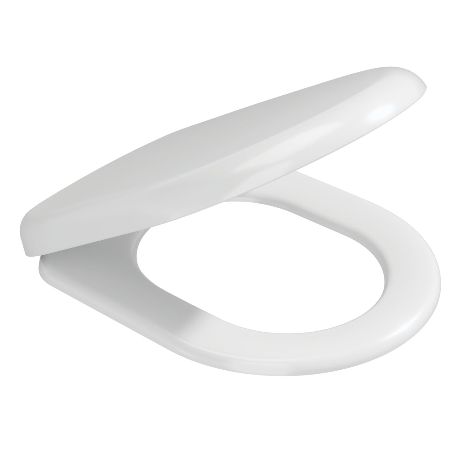 ETAL Comite Soft-Close with Quick-Release D-Shaped Toilet Seat Composite High-Polished Gloss White (549PC)