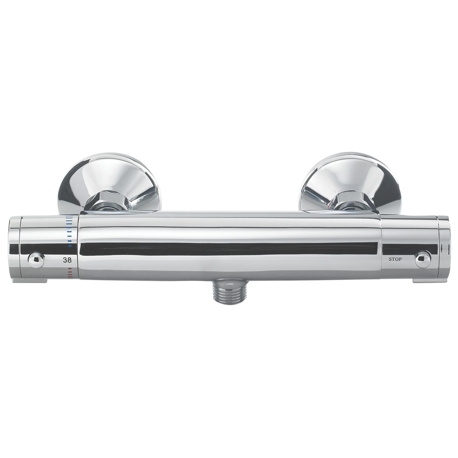 Triton Pirlo Exposed Single Outlet Thermostatic Chrome Bar Mixer Shower Valve (551GF)