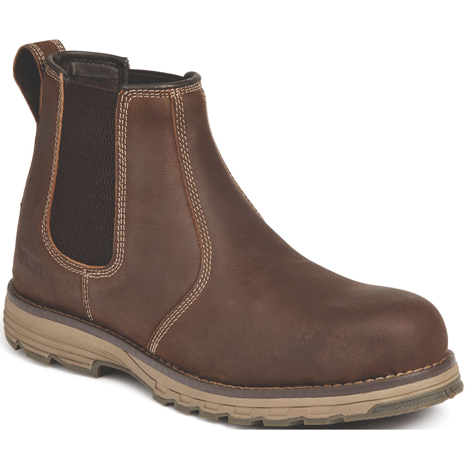 Apache Flyweight Size 8 Brown Water-Resistant Safety Dealer Boots (551JH)
